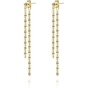 REFFEER SOLID 925 Sterling Silver Tassel Action أقراط للنساء المراهقات القطرات المتدلية الحد الأدنى القطرات