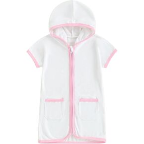 طفل طفل فتيات الفتيات Terry Swimsuit التستر فوق سستة محرك أقنعة على الشاطئ على الشاطئ التستر على الأطفال بدلة السباحة الصيفية في الصيف