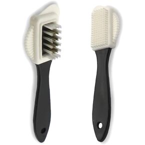 2pcs فرش الأحذية من جلد الغزال ، فرشاة تنظيف جلدية من جلد الغزال و Nubuck 4 اتجاه