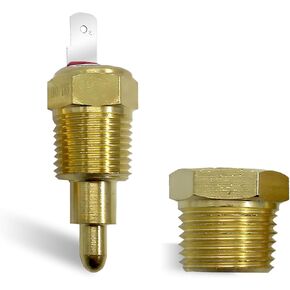 1 PC CAR CAR COR COR COR CORKING TEMPARTOSIONS Accessories ، من 200 إلى 185 درجة تصميم ، مفتاح استشعار تبريد محرك مركبة قابل للتعديل ، استبدال مفتاح المروحة العالمي لسيارة SUV Truck (الذهب)