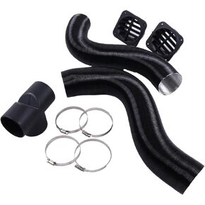 ZTUOAUMA 75mm Diesel Heater Air Duct Hose S-Pipe T-Piece Connector Warm Air Outlet Clamps Kit Compatible with Webasto Propex Eberspacher Diesel Parking Heaters