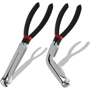 Electrical Disconnect Pliers for Cars, Electrical Connector Pliers with Anti-Slip Grip and Carbon Steel Head, Tools for Air Flow Sensors, Fuel Injectors, Push Tab Style Plugs (3PCS)