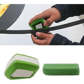 Car Windshield Wiper Repair Tool, ABS Car Windshield Wiper Regroover, Universal Portable Blades Cutter Cleaning Tool with Sponge, Multi-function Quickly Restorer Accessory for Most Cars (2 Sets)
