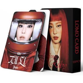 Black and Pink Photocards Jennie 55 Pcs Jennie Album Ruby Merch Lomo Cards Like Jennie