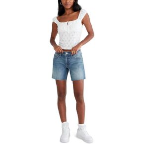 AEROPOSTALE Women's Low Rise Baggy Denim Shorts, 6-inch