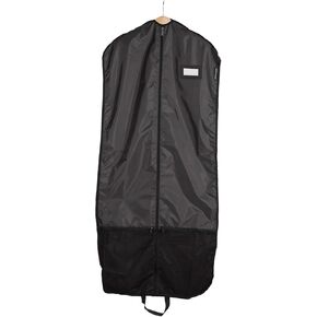 Covermates keepsakes مجموعة حقيبة الملابس الفاخرة - البوليستر المتميز - سحاب كامل الطول - نافذة معرف - مقابض حمل - حقيبة Stowaway - تخزين خزانة ، أسود