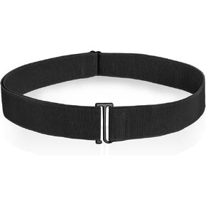 Womens Invisible Elastic Belts Adjustable No Show Stretch Belt With Flat Buckle