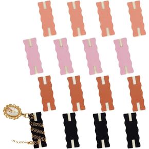 OLYCRAFT 16PCS 4 ألوان محمولة منظم مجوهرات خالية من المورصات ، مستطيل قلادة خالية من القلادة خالية