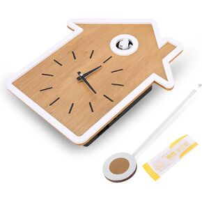 Cuckoo Wall Clock الحديثة Creative Pendulum Clocks Simple Wall Hange Birds Wooden Hanging Hock مع أصوات الطيور أو Cuckoo Call Decoration Home Room (01)