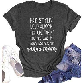 Women's Mama Shirt: Oversized Mama Shirts Trendy Mom T Shirt Loose Casual Summer Shirts Letter Print Short Sleeve Tops