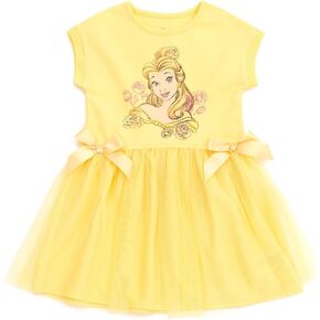 Disney Girls French Terry Tulle Dress Toddler to Big Kid Sizes (2T - 10-12)