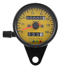 Gps Motorcycle Speedometer, 60mm Motorcycle Odometer Speedometer Gauge with Indicator Black