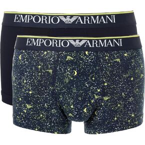 Emporio Armani Men's Christmas Stretch Cotton 2-Pack Trunk