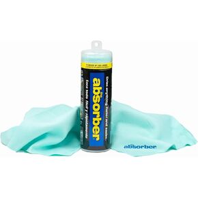 The Absorber Synthetic Premium Drying Chamois Cloth for Car: Super Absorbent, Scratch-Free and Washable | 27-Inch x 17-Inch, Aqua| Discontinued| Replacement PN: 14946