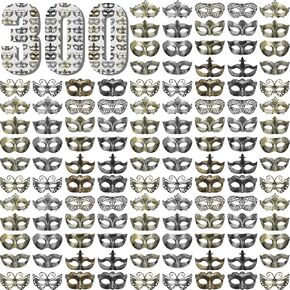 Lenwen Masquerade Mask Bulk Vintage Antique Mask for Women Men Adult Masquerade Eyemask for Party Cosplay