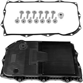 Transmission Oil Pan Filter and Gasket Kit Compatible with Ra~m 1500 2500 3500 & Grand Cherokee & Charger, Challenger, Charger & Chrysle~r 300, 8-Speed Automatic Transmission