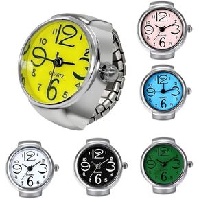 6 Pcs Fashion Ring Watches for Women Finger Watches for Women Punk Ring Watch for Men Quartz Watch Ring