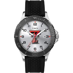 Timex Tribute Men's Collegiate Gamer 42mm Watch – Texas Tech Red Raiders with Black Silicone Strap