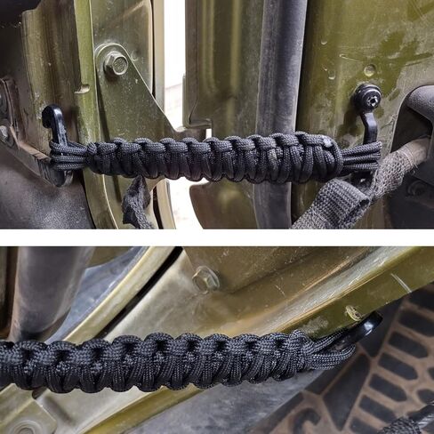 Door Limiting Straps for 1987-2023 Wrangler CJ YJ TJ JK JL & Gladiator JT Truck Retractable High Toughness Swing Limiter Replacement Parts 2 Pack (Red and Black) in Saudi Arabia