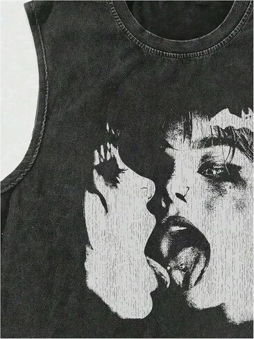 VIPWOLF Men's Vintage Graphic Tank Tops Summer Crew Neck Sleeveless Shirts Streetwear in Saudi Arabia