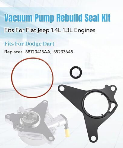 طقم ختم إعادة بناء مضخة الفراغات لمحركات Fiat Jeep 1.4L 1.3L ، تناسب Dodge Dart ، يحل محل الجزء 68120415AA ، 55233645 in Kuwait