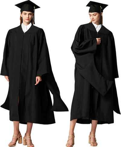 MyGradday Graduation Master Cap و Gown Master Regalia مع حزمة Tassel Black 2024 2025 in Kuwait