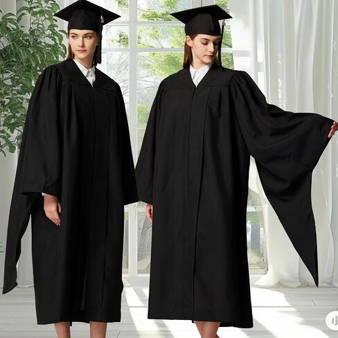 MyGradday Graduation Master Cap و Gown Master Regalia مع حزمة Tassel Black 2024 2025 in Kuwait
