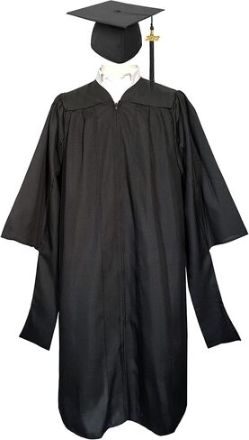 MyGradday Graduation Master Cap و Gown Master Regalia مع حزمة Tassel Black 2024 2025 in Kuwait