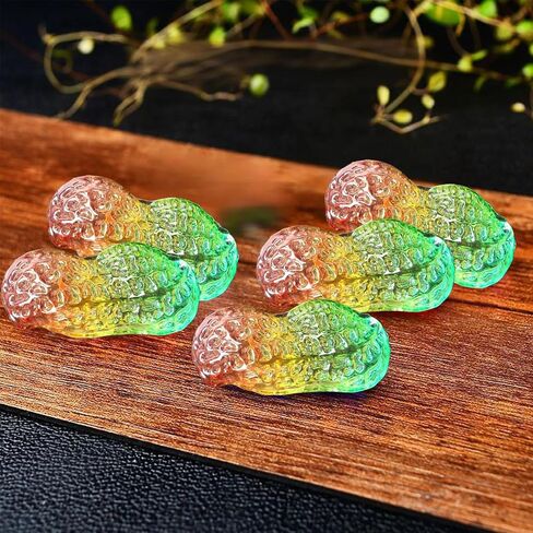 5Pcs Fake Peanut Shell Craft Decor Lifelike 3D Nut Acorn Figurines for Thanksgiving Party Favors, Bowl Paperweight Gift in Saudi Arabia