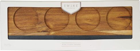 يضم Twine Wine Flight Board مع Slate Chalkboard & Acacia Wood Tray ، ويحمل 4 أكواب ، ويشمل صابون الحجر ، والثانية لحفلات تذوق النبيذ ، و Housewarming ، والاستضافة الأساسية in Kuwait