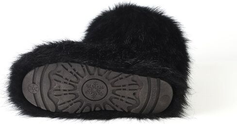 حذاء الفراء الزائفة للسيدات ، من جلد الغزال المستدير من الجلد المدبوغ ، الثلج الدافئ مريح ، أحذية فروي فور ، in Kuwait