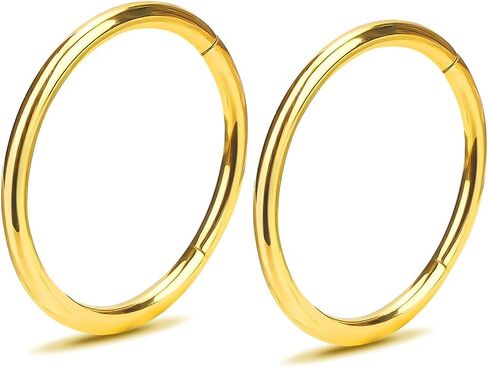 2pcs نساء الرجال من التيتانيوم أنف حلقات الأطواق 20g 18g 16g مفصلية أنف الفرس لوفاة الحاجز الغضروف الحلزوني Tragus conch daith روك الشفاه الشفاهية الشفاهية القطر 6 مم/7 مم/9mm/9mm/10mm/12mm sliver-gold-gold-gold-gold-gold-gold-gold-gold-gold-gold-gold-gol in Kuwait