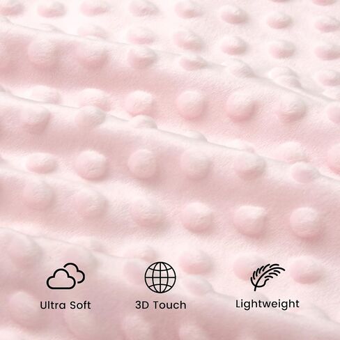 david's kids Micro Fleece Minky Baby Blanket for Girls with Double Layer and Soothing Raised Dots, Breathable and Soft Lightweight Receiving Blanket for Newborns, 30x40 Inches, Floral Flowers in Saudi Arabia