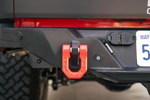 DV8 Offroad Elite Series D-Ring Shackles | Pair | 8 Ton Working Load Limit | (4) ⅛" & (4) 3/16" Isolators Included | 1&1/16" Thick Forged Steel D-Ring (Red) in Saudi Arabia