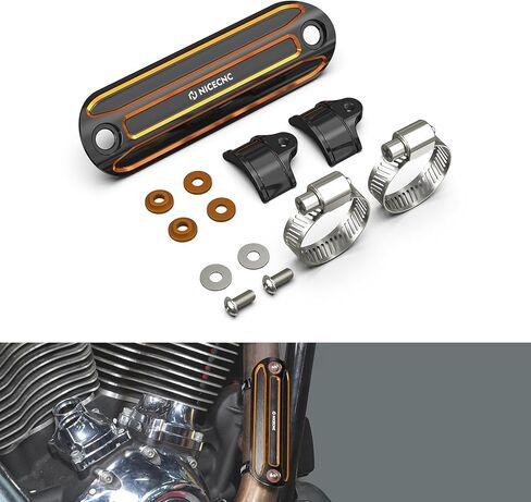 Heat Shield Aluminum Black Thermal Barrier Sheet Compatible with Harley Road King Police FLHP 2008-2014, Street Glide Special FLHXS 2014-2024, Ultra Limited FLHTK 2014-2024, See Fitment in Saudi Arabia