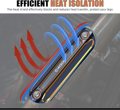 Heat Shield Aluminum Black Thermal Barrier Sheet Compatible with Harley Road King Police FLHP 2008-2014, Street Glide Special FLHXS 2014-2024, Ultra Limited FLHTK 2014-2024, See Fitment in Saudi Arabia