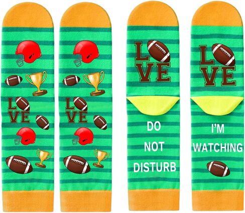 Football Gifts Set A-Z Letter Football Necklace for Men Novelty Football Socks&Football Bracelets for Football Lovers in Saudi Arabia