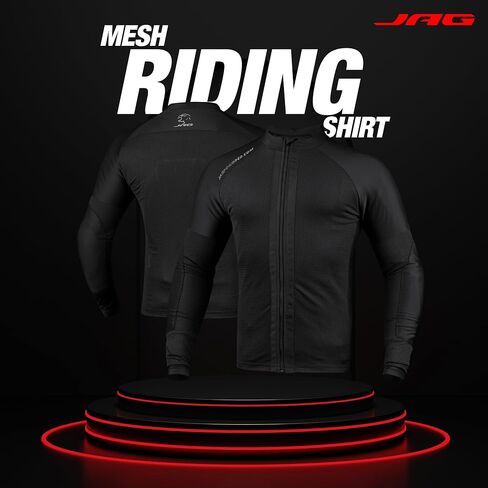 J.A.G. Motorcycle Mesh Shirt for Men with CE Certified Protective Padded Armors | All Season Motorcycle Riding Shirt in Saudi Arabia