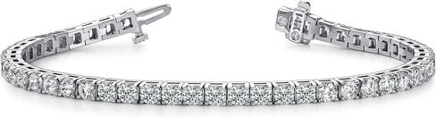 5 to 20 Carat 14K White Gold Classic Stackable LAB GROWN Diamond Tennis Bracelet 4 Prong Ultra Premium Collection (E-F Color, VS2-SI1 Clarity) in Saudi Arabia