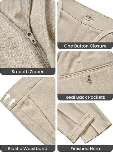 MAGE MALE Men's 2 Piece Linen Suits Set Casual Lightweight Blazer Jacket and Pants for Wedding Business Prom in Saudi Arabia