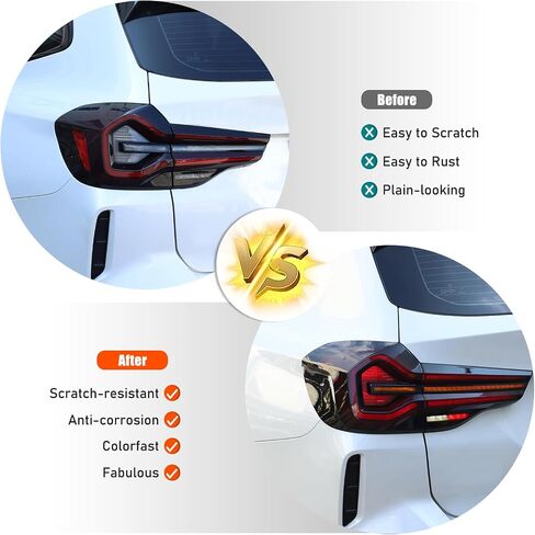 Smoked Tail Light Covers Compatible with BMW X3/iX3/X3M G01 G45 Car Taillight Protection Cover Rear Light Guards Exterior Accessories (2022-2025) in Saudi Arabia
