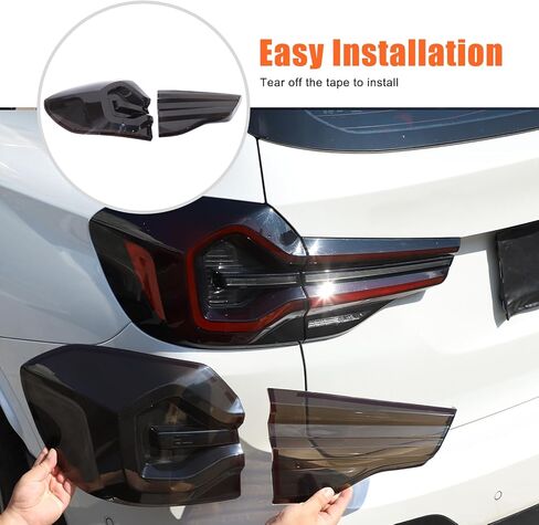 Smoked Tail Light Covers Compatible with BMW X3/iX3/X3M G01 G45 Car Taillight Protection Cover Rear Light Guards Exterior Accessories (2022-2025) in Saudi Arabia