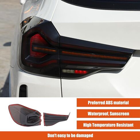 Smoked Tail Light Covers Compatible with BMW X3/iX3/X3M G01 G45 Car Taillight Protection Cover Rear Light Guards Exterior Accessories (2022-2025) in Saudi Arabia