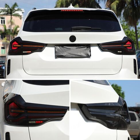 Smoked Tail Light Covers Compatible with BMW X3/iX3/X3M G01 G45 Car Taillight Protection Cover Rear Light Guards Exterior Accessories (2022-2025) in Saudi Arabia