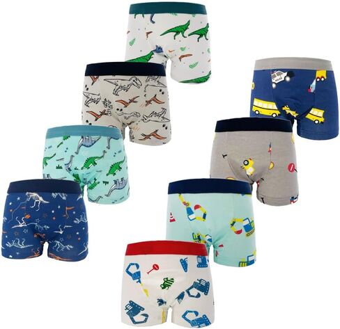 Boys' and Toddler Cotton Boxer Briefs Kids Underwear 8-Pack in Saudi Arabia