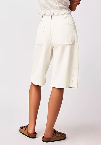 EMMIOL Womens Jorts Denim Shorts Y2k Vintage Baggy Mid Rise Bermuda Jeans Summer Knee Length Jort Short Pants in Saudi Arabia