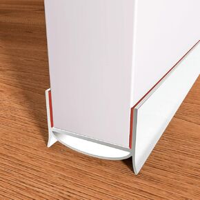 Door Draft Stopper, Strong Adhesive Door Sweep for Exterior and Interior Doors, 39" Length Cuttable Under Door Seal. (White, 1 Pack)