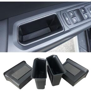 Vesul 4pcs Door Organizer Storage Tray Compatible with VW Atlas 2018 2019 2020 2021 2022 2023 Atlas Cross Sport Grab Tray Armrest Box Phone Container ABS Grab Handle Tray Insert Glove Pallet