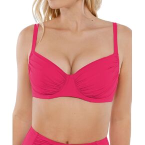 Popilush Bikini Tops for Women - Underwire Swimsuits Push Up Shapewear Ruched Bikinis Swimsuit Tops 2025 Bathing Suit