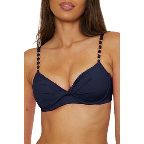 Trina Turk Women's Monaco Twist Underwire Bikini Top, Adjustable, Tie Back, Swimwear Separates